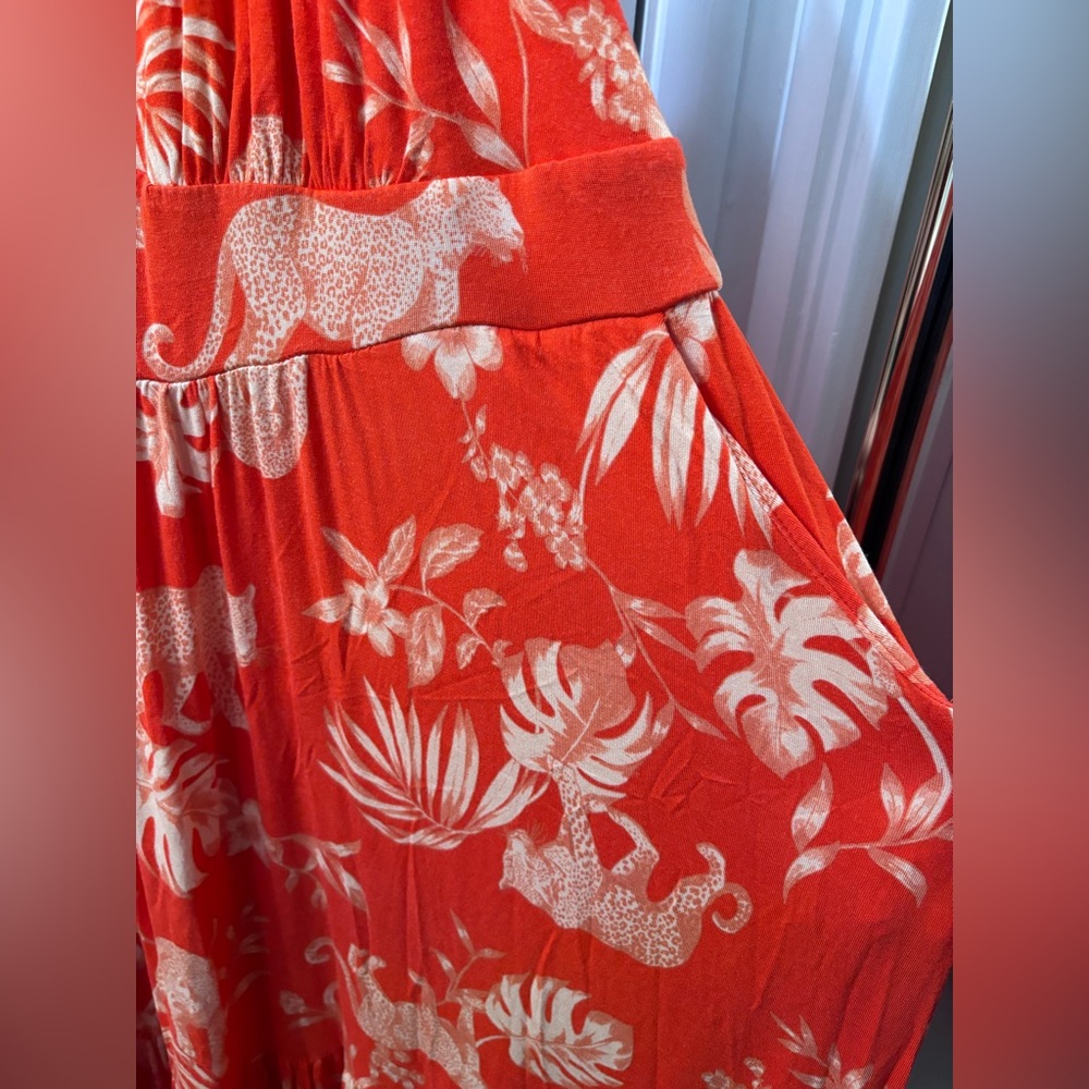 Burnt Orange Cheetah Print Summer Dress - Picture 4 of 7